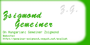 zsigmond gemeiner business card